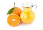 orange juice isolated on white