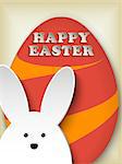 Vector - Happy Easter Rabbit Bunny Easter Egg Retro