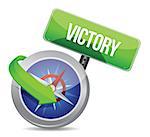 victory Glossy Compass illustration design over white