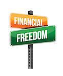 financial freedom illustration design over a white background