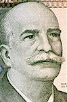 Jose Paranhos, Baron of Rio Branco (1845-1912) on 1000 Cruzeiros 1981 Banknote from Brazil. Brazilian diplomat, geographer, historian, monarchist, politician and professor. The father of Brazilian diplomacy.