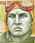 Jose Quinones Gonzales (1914-1941) on 10 Nuevos Soles 2009 Banknote from Peru. Peruvian military aviator and national aviation hero.