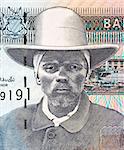 Hendrik Samuel Witbooi (1906-1978) on 10 Dollars 2001 Banknote from Namibia.  6th Kaptein of the IKhowesin, a subtribe of the Orlam, in Namibia.