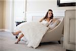 Portrait of Bride sitting on Chair