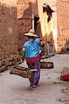 China, Yunnan, Xingmeng. A Mongolian lady in the small village of Xingmeng, west of Tonghai, where some 4000 Mongolian descendants of members of Kublai Khan s expeditionary force still reside.