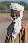 Chad, Kanem, Bahr el Ghazal, Sahel. A Toubou driver from northern Chad.