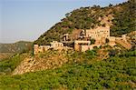 India, Rajasthan, Alwar. Dadhikar Fort hotel overlooks a charming valley in the Aravalli Hills near Alwar.