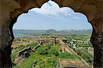 India, Rajasthan, Tehla. Ruined yet atmospheric Tehla Fort overlooks a small town of the same name near Mansarovar Lake.