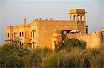 India, Rajasthan, Rohet, Mihir Garh. Mihir Garh, or Sun Fort, is a luxury hotel built to resemble a medieval Rajput fortress.