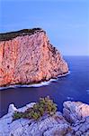 Italy, Sardinia, Sassari district, Alghero, Capo Caccia, characteristic white cliffs of Capo Caccia