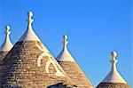 Italy, Apulia, Bari district, Itria Valley. Alberobello. Trulli, typical houses,