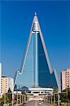 Democratic Peoples Republic of Korea. North Korea, Pyongyang. The Ryugyong Hotel, commonly referred to as the Hotel of Doom.