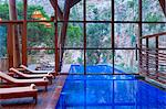 South America, Peru, Urubamba, the swimming pool in the spa at the Tambo del Inka resort and spa