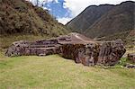 South America, Peru, Cusco, Nusta Hispana. The Inca ceremonial and sacred site of Nusta Hispana on the trail to Choquequirao near Vitcos