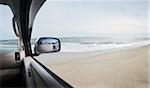 Beach from inside Rental Car, Point Pleasant, New Jersey, USA