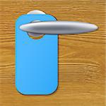 Do Not Disturb Blue Sign With Gradient Mesh, Vector Illustration