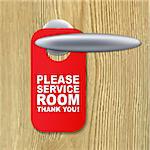 Do Not Disturb Red Sign With Gradient Mesh, Vector Illustration
