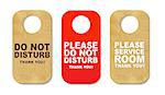 3 Do Not Disturb Sign With Gradient Mesh, Isolated On White Background, Vector Illustration