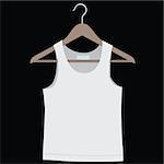 Shirt on a hanger for clothes. Vector illustration.