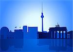 Silhouette illustration of Berlin skyline