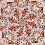 Ornamental Colorful Carpet Background. Vector Symmetric Illustration