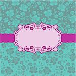 Template frame design for greeting card . Seamless background.