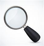 Magnifying glass icon. Vector illustration