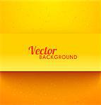 Paper rectangle banner with drop shadows on orange background. Vector illustration