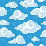 abstract seamless pattern with clouds vector illustration