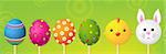 Easter Header With Gradient Mesh, Vector Illustration