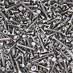 nuts and bolts. 3d background.