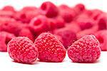 Ripe Berry Red Raspberry closeup on berries background