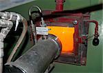 industrial oven in a waste treatment plant monitored by a camera.