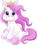 Illustration of cute horse princess