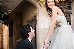 Portrait of Bride and Groom Outdoors, Toronto, Ontario, Canada