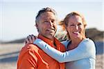 Portrait of Mature Couple on Beach, Jupiter, Palm Beach County, Florida, USA