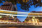 Cars on the street at dusk, Tremont Street, Berkeley Street, Boston, Massachusetts, USA