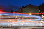 Cars on the road at dusk, Newbury Street, Boston, Massachusetts, USA