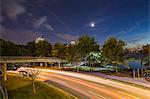 Traffic on the road in a city, Storrow Drive, Boston, Massachusetts, USA