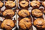 Muffins in baking tin