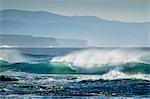 Waves crashing on beach