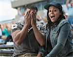 Couple caught on camera at sports game