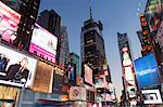Illuminated billboards in Times Square