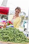 Woman shopping at farmer's market