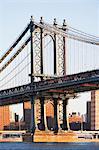 Manhattan Bridge and city skyline