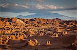 Rock formations in dry landscape