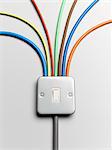 Colorful cords from light switch