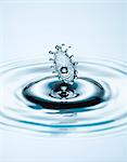 Close up of splashing water droplet
