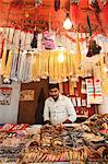 Merchandise for sale at a souvenir shop, Chandi Devi Temple, Haridwar, Uttarakhand, India