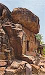 Ruins at an archaeological site, Udayagiri and Khandagiri Caves, Bhubaneswar, Orissa, India